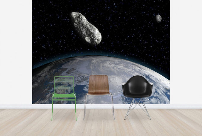 PHOTOWALL / Asteroid and Planet Earth (e25837)