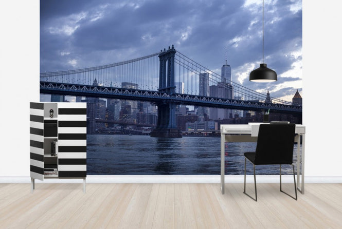 PHOTOWALL / Brooklyn Bridge and Manhattan Bridge (e30035)