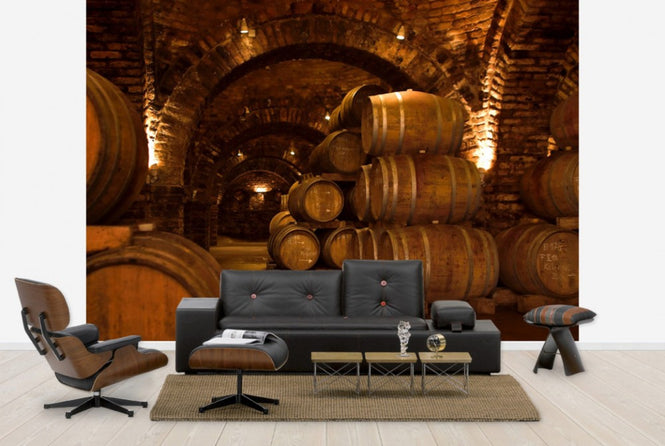PHOTOWALL / Wine Cellar Barrels (e30228)