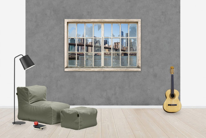 PHOTOWALL / View from Basement Windows - Brooklyn Bridge (e30235)