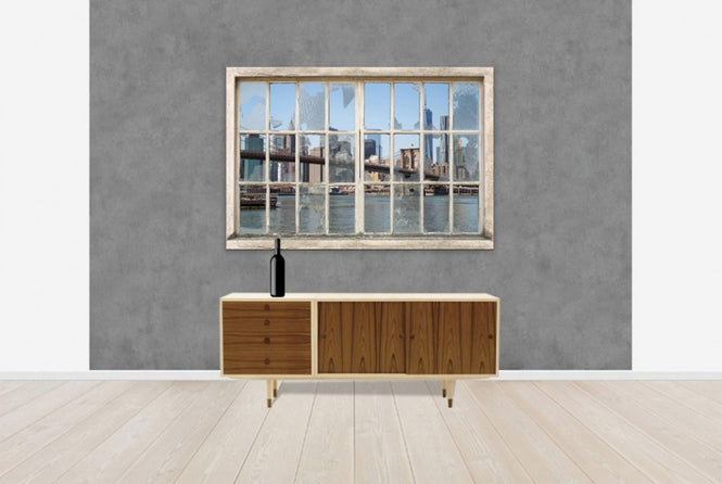 PHOTOWALL / View from Basement Windows - Brooklyn Bridge (e30235)