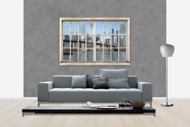 PHOTOWALL / View from Basement Windows - Brooklyn Bridge (e30235)
