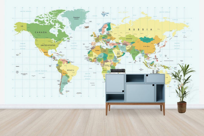 PHOTOWALL / Political World Map (e30315)