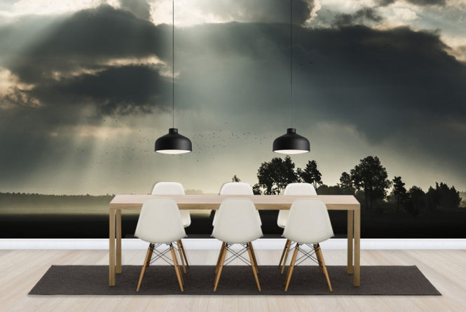 PHOTOWALL / Sunbeam through Clouds in Stigtomta, Sweden (e40508)