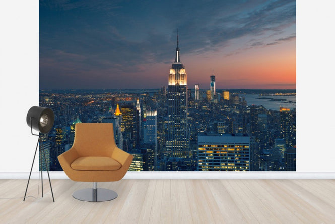 PHOTOWALL / Aerial View of Manhattan at Sunset (e40562)