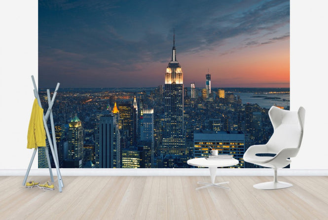 PHOTOWALL / Aerial View of Manhattan at Sunset (e40562)