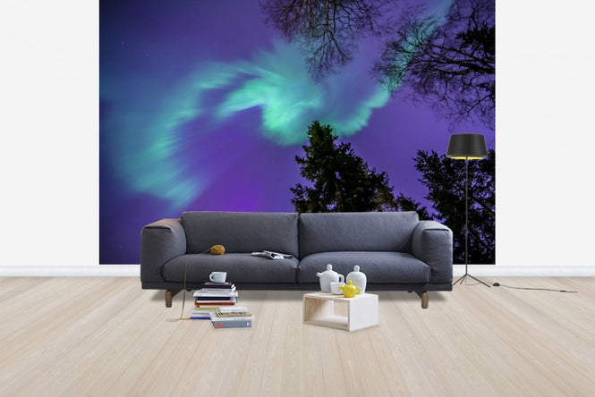 PHOTOWALL / Northern Light - Purple Sky (e40581)