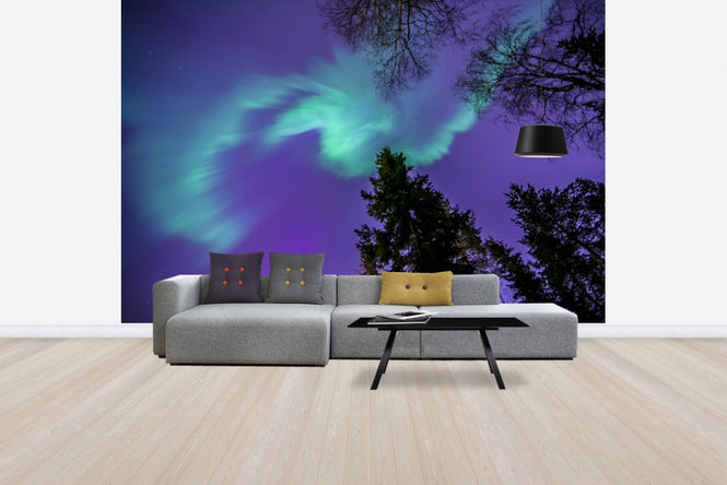 PHOTOWALL / Northern Light - Purple Sky (e40581)