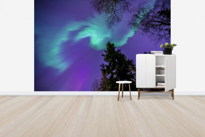 PHOTOWALL / Northern Light - Purple Sky (e40581)