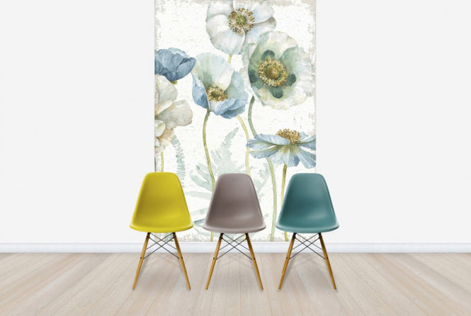 PHOTOWALL / My Greenhouse Flowers on Wood (e30371)