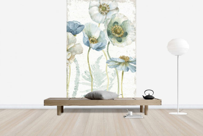 PHOTOWALL / My Greenhouse Flowers on Wood (e30371)