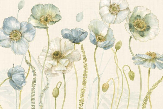 PHOTOWALL / My Greenhouse Flowers on Linen - Cream (e30391)