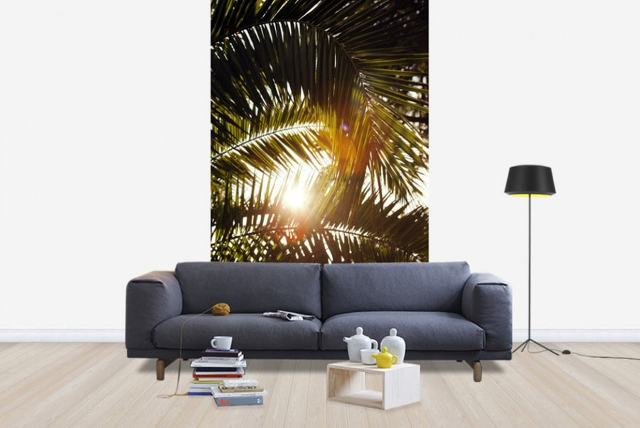 PHOTOWALL / Sunbeam through Palm Leaves (e40648)