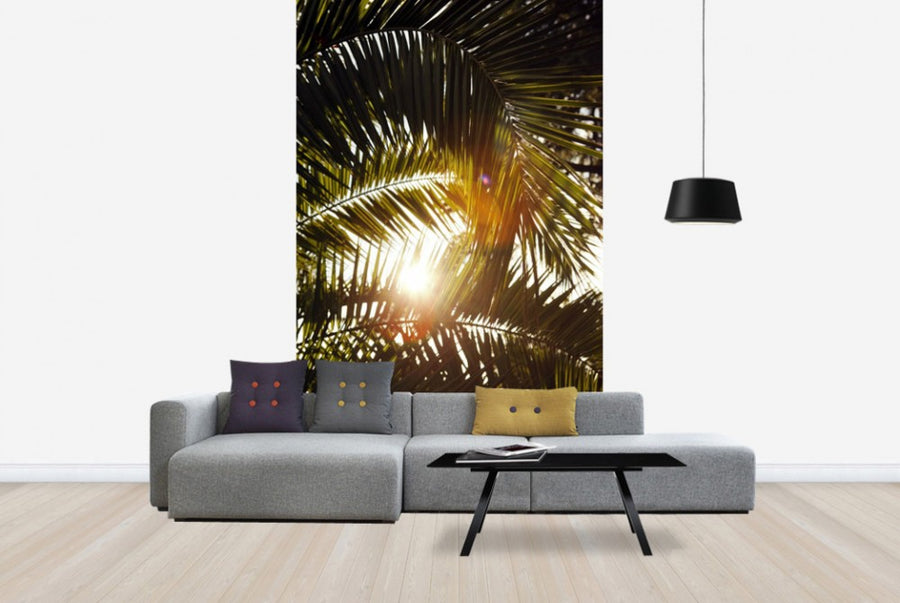 PHOTOWALL / Sunbeam through Palm Leaves (e40648)