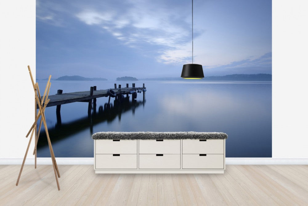 PHOTOWALL / Wooden Pier in Still Lake (e40651) | 輸入壁紙専門店
