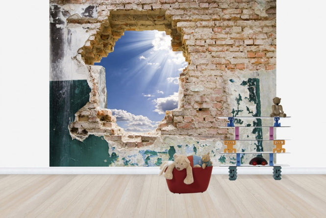 PHOTOWALL / Blue Sky in an Old Wall (e40660)