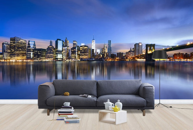 PHOTOWALL / Blue Sunrise over Manhattan (e40661)