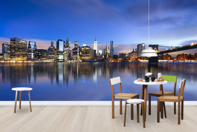 PHOTOWALL / Blue Sunrise over Manhattan (e40661)
