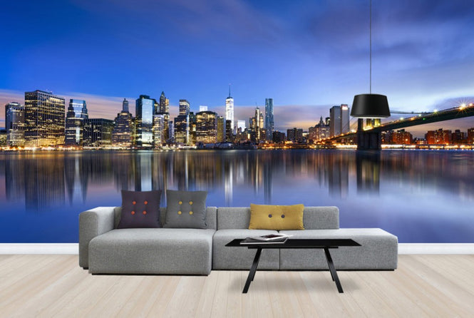 PHOTOWALL / Blue Sunrise over Manhattan (e40661)