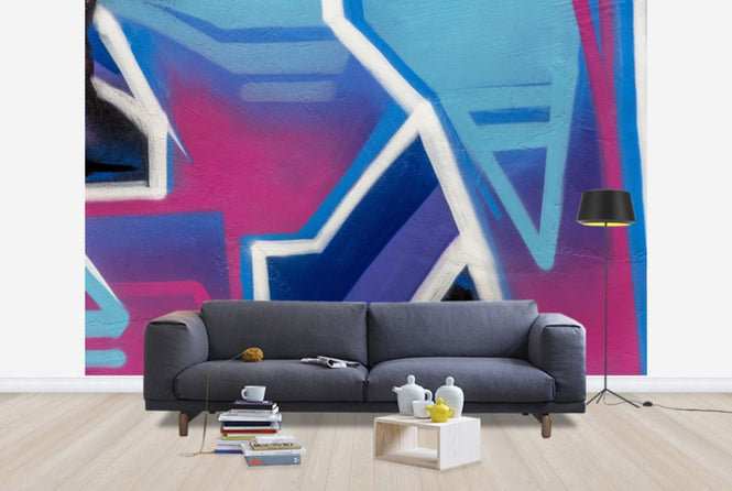 PHOTOWALL / Bright Cerise Graffiti (e40662)