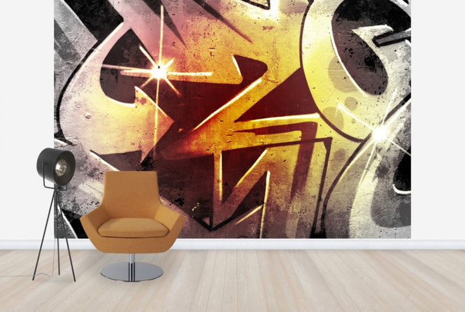 PHOTOWALL / Graffiti over Old Dirty Wall (e40668)