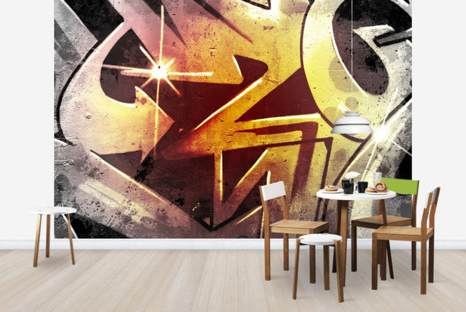 PHOTOWALL / Graffiti over Old Dirty Wall (e40668)