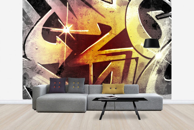 PHOTOWALL / Graffiti over Old Dirty Wall (e40668)