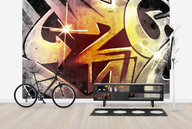 PHOTOWALL / Graffiti over Old Dirty Wall (e40668)