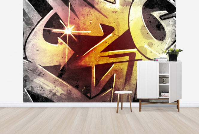 PHOTOWALL / Graffiti over Old Dirty Wall (e40668)
