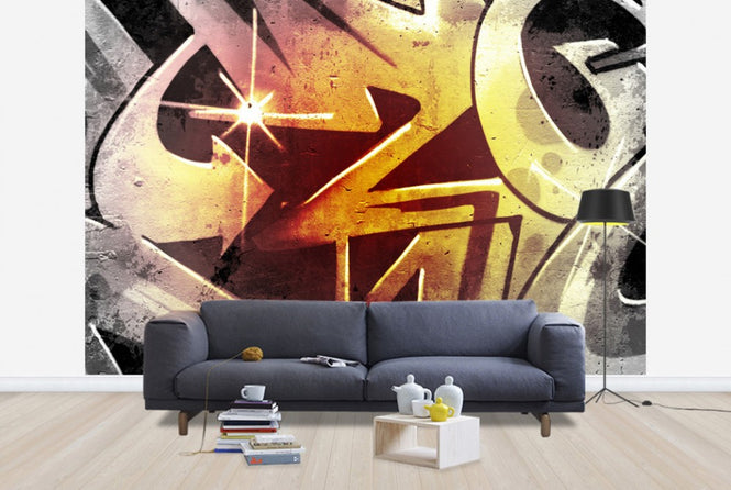 PHOTOWALL / Graffiti over Old Dirty Wall (e40668)