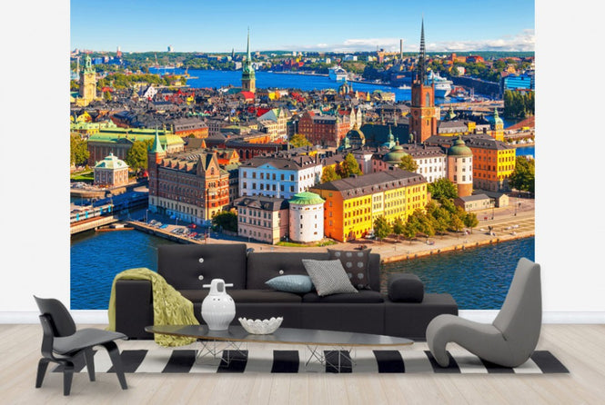 PHOTOWALL / Panorama of the Old Town in Stockholm (e40673)