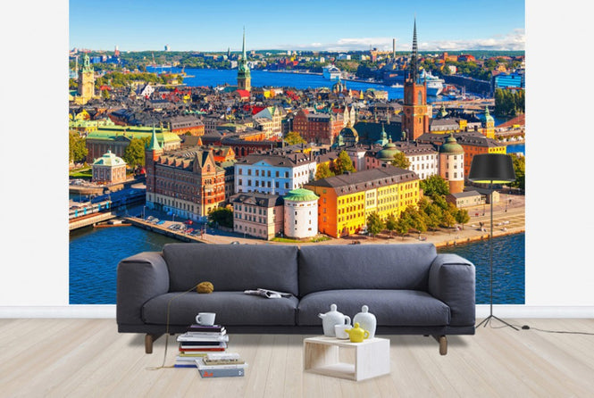 PHOTOWALL / Panorama of the Old Town in Stockholm (e40673)