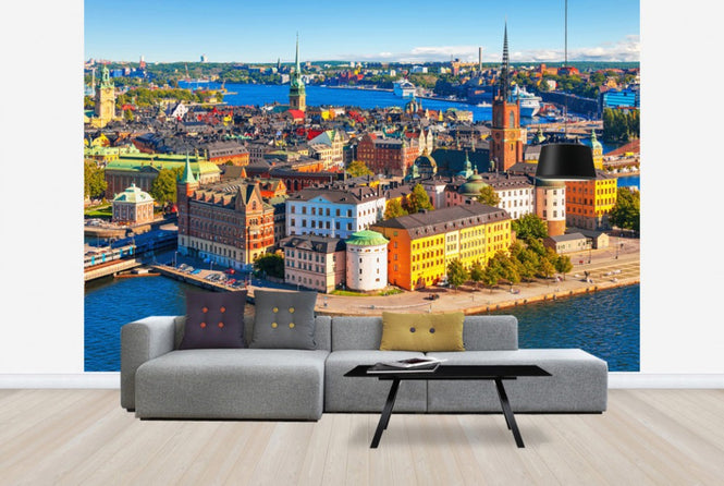 PHOTOWALL / Panorama of the Old Town in Stockholm (e40673)