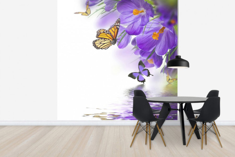 PHOTOWALL / Butterfly Spring Crocuses (e40592)