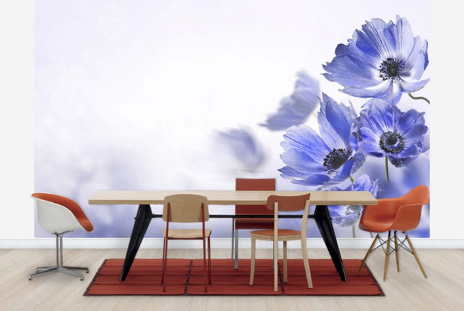 PHOTOWALL / Gloaming Blue Flowers (e40600)