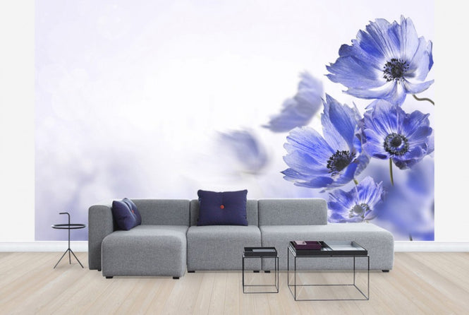 PHOTOWALL / Gloaming Blue Flowers (e40600)