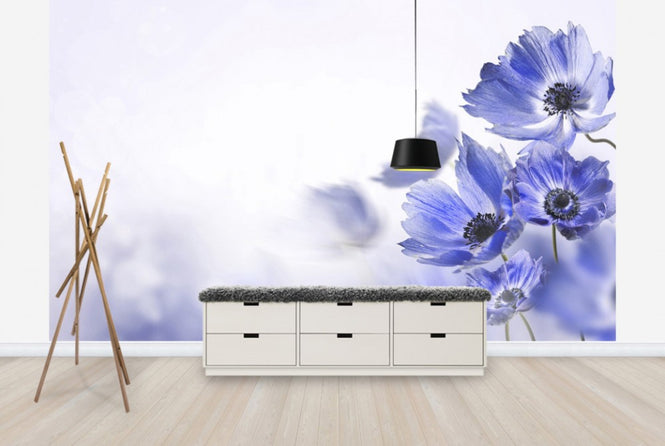 PHOTOWALL / Gloaming Blue Flowers (e40600)