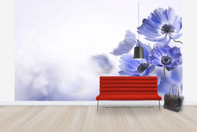 PHOTOWALL / Gloaming Blue Flowers (e40600)