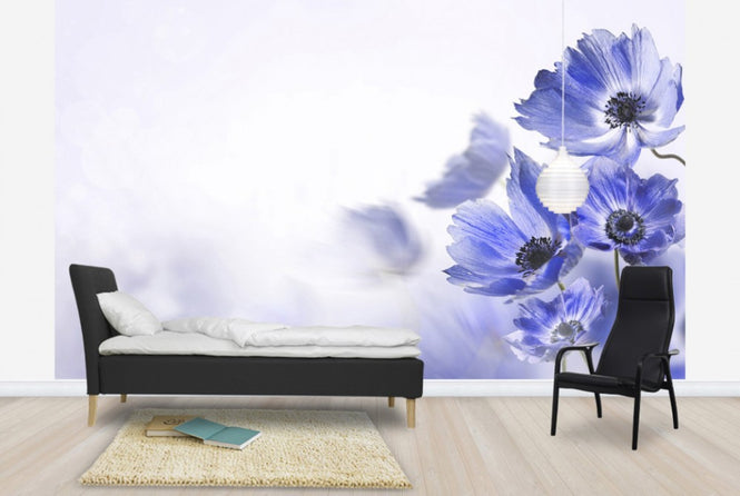 PHOTOWALL / Gloaming Blue Flowers (e40600)