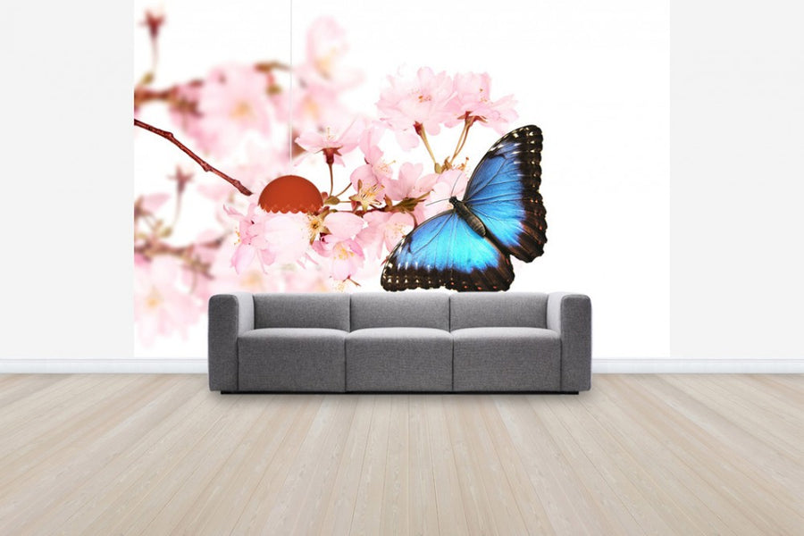 PHOTOWALL / Butterfly Cherry Blossoms (e40690)
