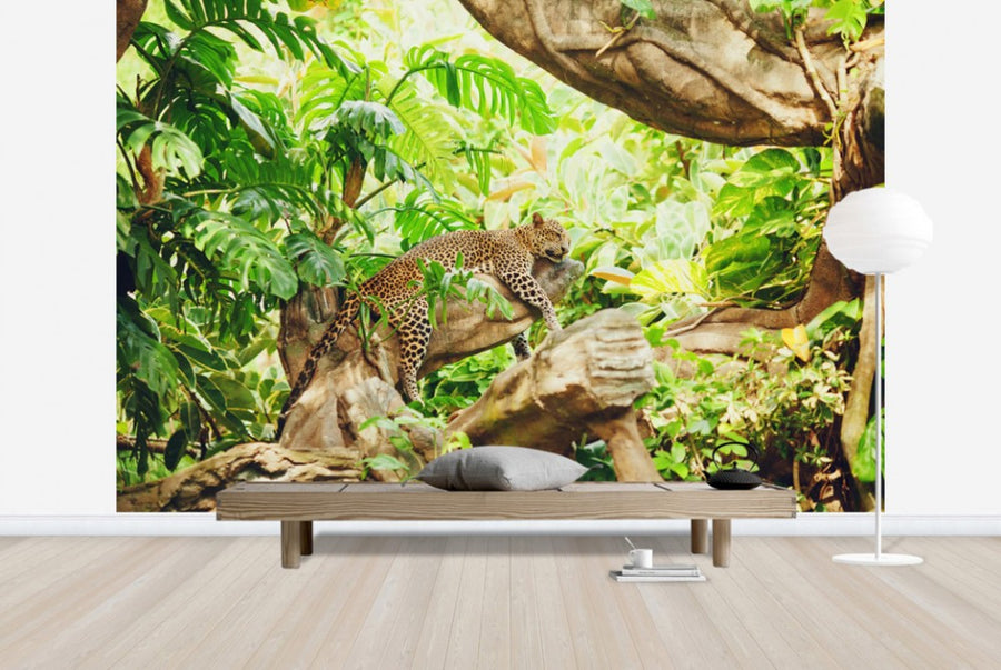PHOTOWALL / Leopard Dozing in the Jungle (e40706)