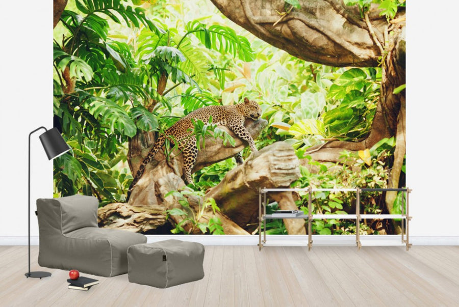 PHOTOWALL / Leopard Dozing in the Jungle (e40706)