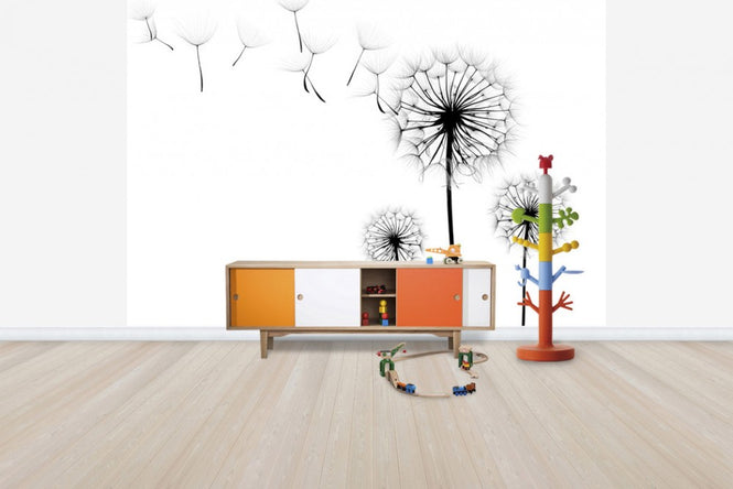 PHOTOWALL / Silhouette of Dandelions Seeds (e40699)