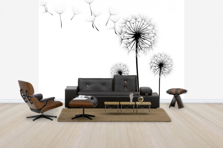 PHOTOWALL / Silhouette of Dandelions Seeds (e40699)