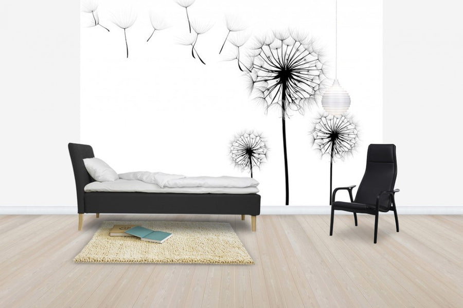 PHOTOWALL / Silhouette of Dandelions Seeds (e40699)