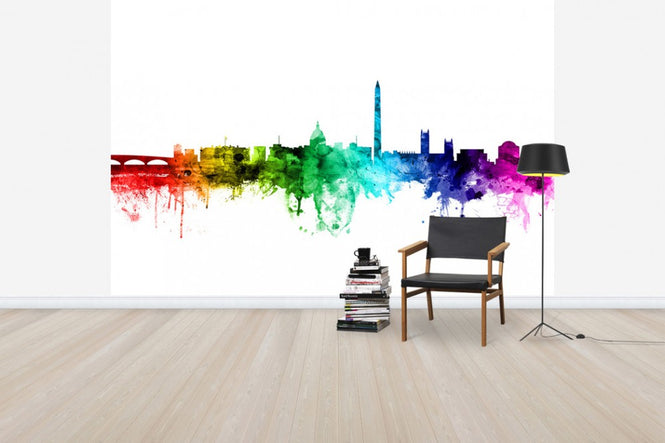 PHOTOWALL / Washington DC Skyline Rainbow (e30510)