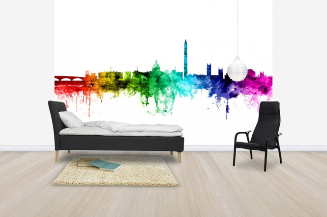 PHOTOWALL / Washington DC Skyline Rainbow (e30510)