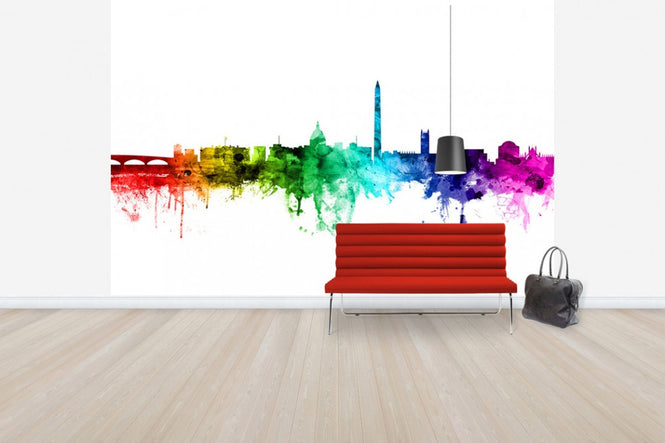 PHOTOWALL / Washington DC Skyline Rainbow (e30510)