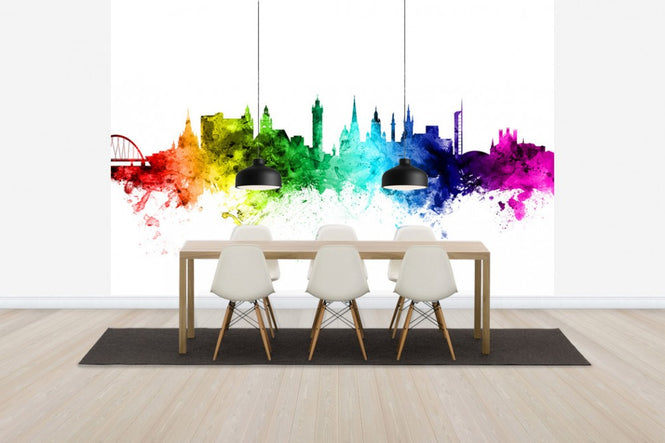 PHOTOWALL / Glasgow Skyline Rainbow (e30516)