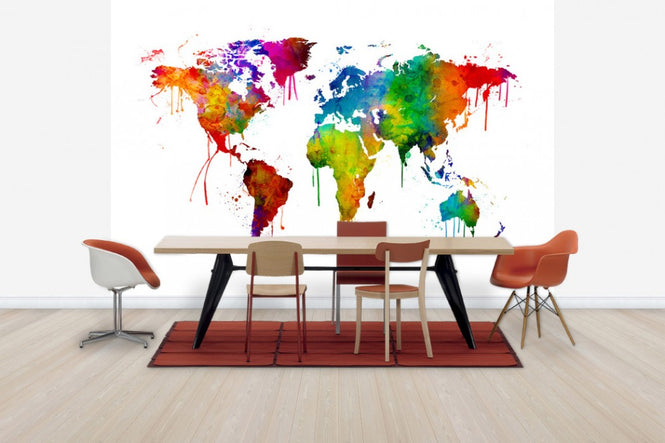 PHOTOWALL / Watercolour World Map (e30538)